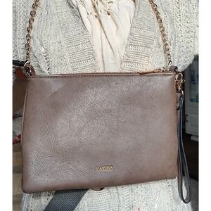 La Diva Leather & Faux Leather Mini Crossbody / Wristlet